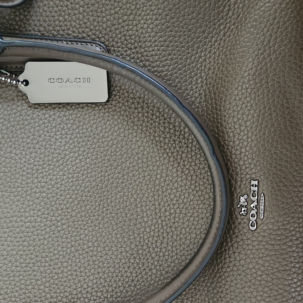 Coach Taupe Leather Satchel - Picture 6 of 8